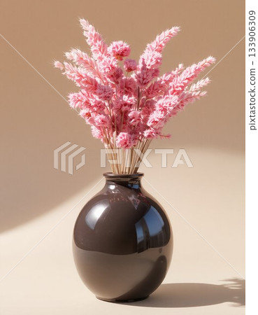 vase with flower on table vase with flower on table 133906309