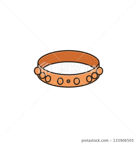 Elegant bronze beaded bangle bracelet with minimalist design offering contemporary style and 133906505