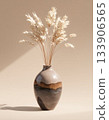 vase with dry grass 133906565