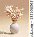 white flowers in vase 133906568