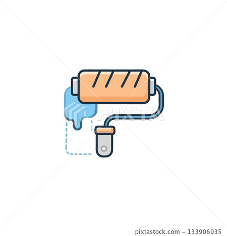 Painting tool icon for house construction and interior design needs renovation concept Painting tool icon for house construction and interior design needs renovation concept 133906935