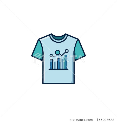 Stylish financial data t-shirt apparel showcasing rising graphs and progress, a modern design for Stylish financial data t-shirt apparel showcasing rising graphs and progress, a modern design for 133907628