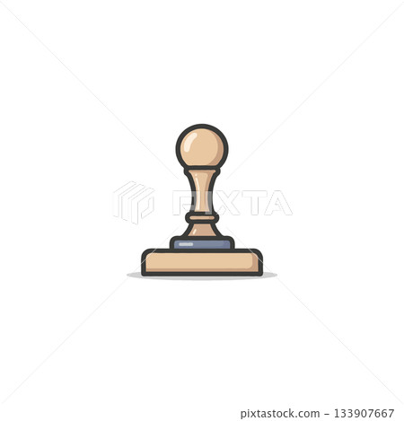 Simple stamp vector illustration representing authority and approval within a legal or Simple stamp vector illustration representing authority and approval within a legal or 133907667