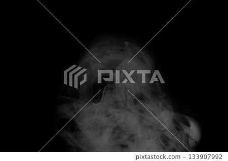cigarette smoke on black background 133907992