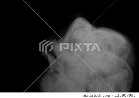 cigarette smoke on black background 133907993