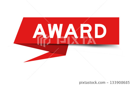 Redcolor speech banner with word award on white background Redcolor speech banner with word award on white background 133908685