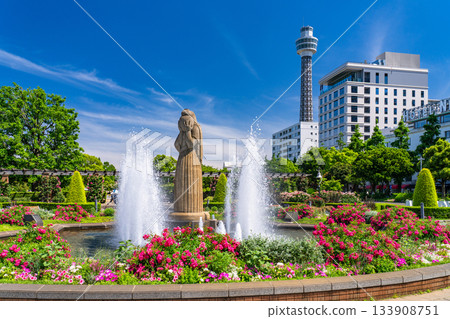 Kanagawa Prefecture: Fresh greenery at Yamashita Park in Yokohama 133908751