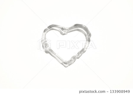 Heart shaped water gel on white isolated background color of 2026 year cloud white Heart shaped water gel on white isolated background color of 2026 year cloud white 133908949