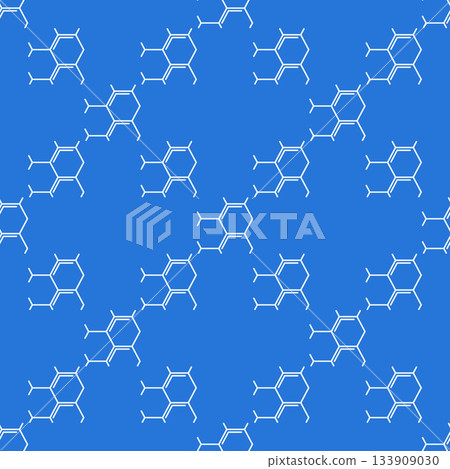 Chemistry hexagonal molecular formula vector Science seamless pattern in thin line style Chemistry hexagonal molecular formula vector Science seamless pattern in thin line style 133909030
