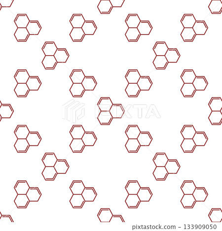 Simple Chemical Formula vector Chemistry seamless pattern in outline style 133909050