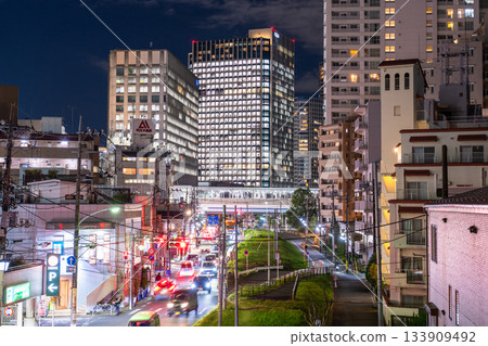 Tokyo: Futako Tamagawa city night view Tokyo: Futako Tamagawa city night view 133909492