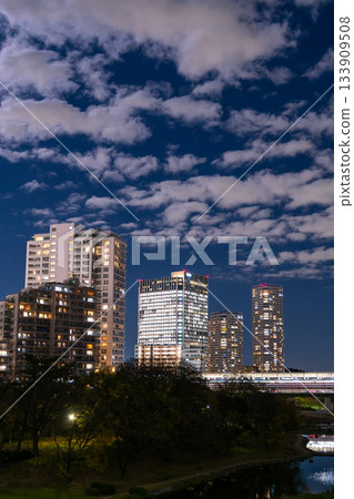 東京：二子玉川市夜景 133909508