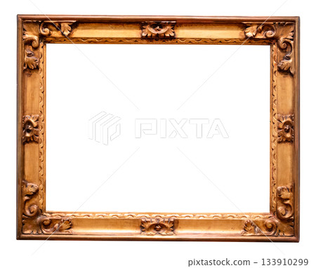 antique horizontal decorated gold painting frame antique horizontal decorated gold painting frame 133910299
