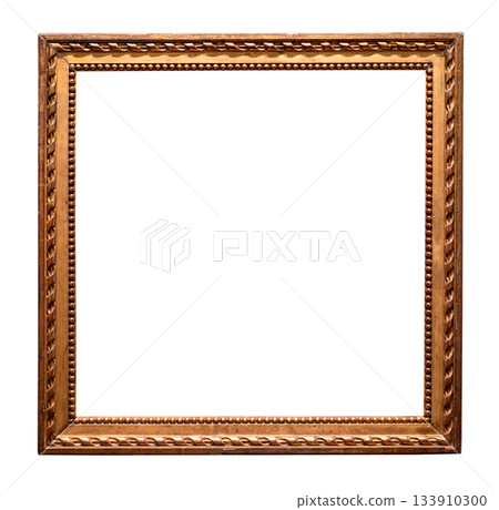 old square classic golden painting frame cutout 133910300