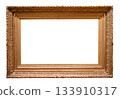 antique horizontal long wide golden picture frame 133910317