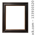 vintage vertical wide black picture frame cutout 133910320