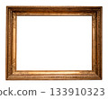 vintage horizontal dark gold picture frame cut out 133910323