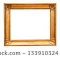 antique horizontal decorated picture frame cut out 133910324