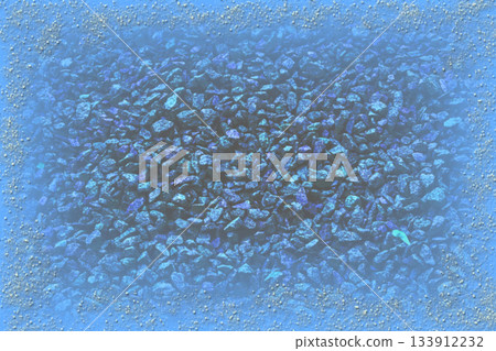 Frame of blue evening stones with silver flecks on the sides Frame of blue evening stones with silver flecks on the sides 133912232