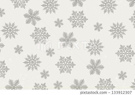 Demonstrating the colors of 2026 - Cloud Dancer. Christmas background of snowflakes flying in the air. Holiday card for New Year and Christmas with space for greetings, labels and your design. Demonstrating the colors of 2026 - Cloud Dancer. Christmas background of snowflakes flying in the air. Holiday card for New Year and Christmas with space for greetings, labels and your design. 133912307