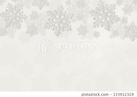 Demonstrating the colors of 2026 - Cloud Dancer. Christmas background of snowflakes flying in the air. Holiday card for New Year and Christmas with space for greetings, labels and your design. Demonstrating the colors of 2026 - Cloud Dancer. Christmas background of snowflakes flying in the air. Holiday card for New Year and Christmas with space for greetings, labels and your design. 133912329