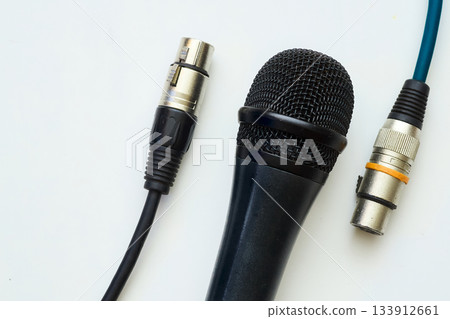 Vocal microphone and two cables with connectors XLR canon Vocal microphone and two cables with connectors XLR canon 133912661