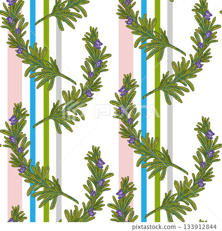 seamless pattern with palm leaves on dark brown 133912844