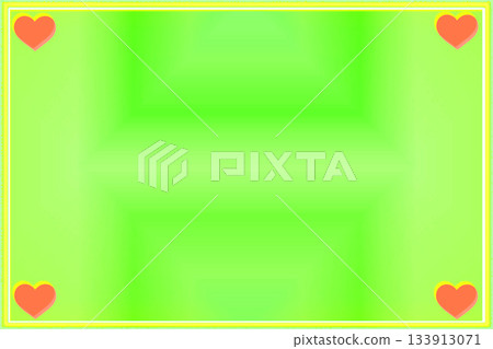 Warm green frame with red hearts by side for text Warm green frame with red hearts by side for text 133913071