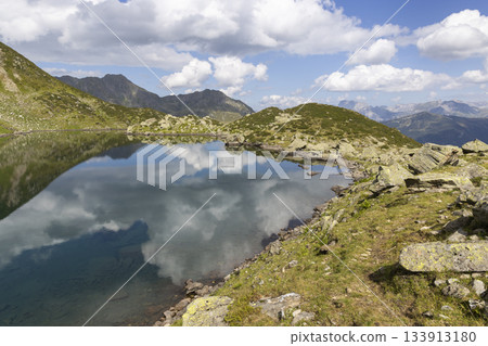 Unterer Alpsee near Grasjochbahn in Montafon, Vorarlberg, Austria Unterer Alpsee near Grasjochbahn in Montafon, Vorarlberg, Austria 133913180