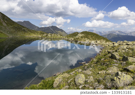 Unterer Alpsee near Grasjochbahn in Montafon, Vorarlberg, Austria 133913181