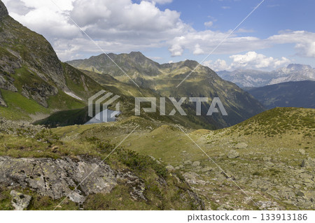 Unterer Alpsee near Grasjochbahn in Montafon, Vorarlberg, Austria 133913186