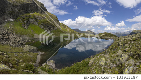 Unterer Alpsee near Grasjochbahn in Montafon, Vorarlberg, Austria 133913187