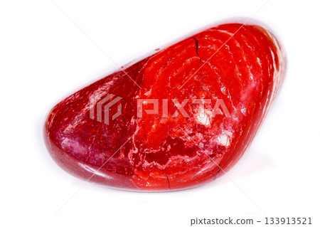Macro mineral stone jasper "zebra iron" on a white background Macro mineral stone jasper "zebra iron" on a white background 133913521