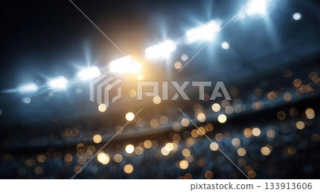 Blurred Stadium Lights with Bokeh Effect Abstract Blurred Stadium Lights with Bokeh Effect Abstract 133913606