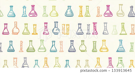 Colorful Science Lab Equipment Seamless Pattern for Design Colorful Science Lab Equipment Seamless Pattern for Design 133913645