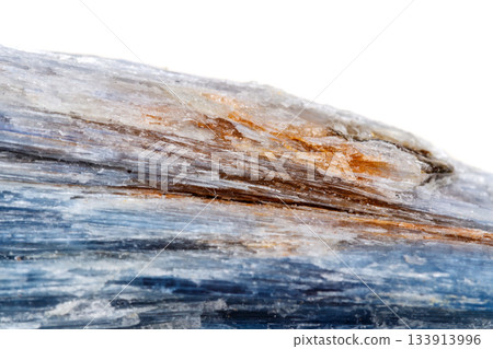 Macro mineral stone Kyanite a white background Macro mineral stone Kyanite a white background 133913996