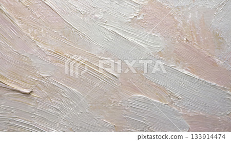 Abstract white and pink oil paint strokes background 133914474