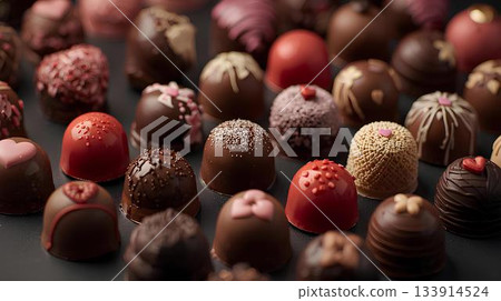 背景素材_奢華松露巧克力無縫圖案 133914524