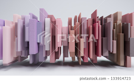 Abstract Colorful Vertical Foam Bar Scene in Gradient Blues Greens and Purples For Decor Photography Projects 133914723