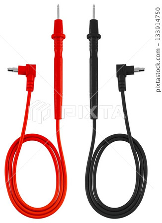Universal multimeter probes, suitable for most everyday tasks, on a white background 133914750