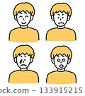 Male facial expression 133915215