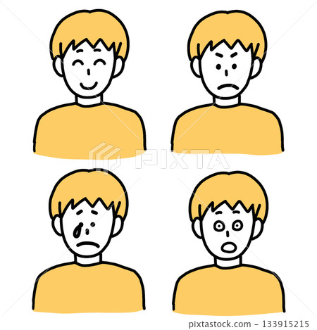 Male facial expression 133915215
