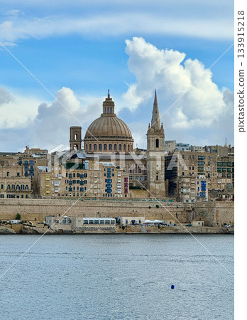 panoramic view of Malta capital city Valletta 133915218