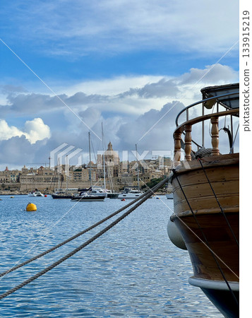panoramic view of Malta capital city Valletta 133915219