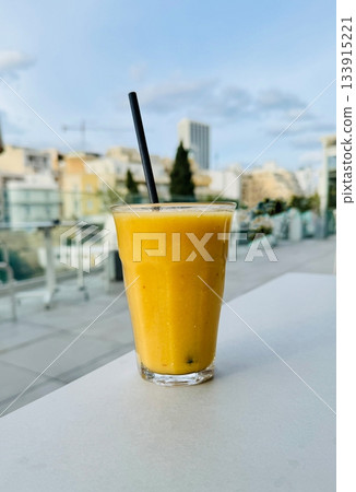 glass of fresh fruit smoothie glass of fresh fruit smoothie 133915221