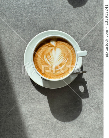 cup of cappuccino coffee cup of cappuccino coffee 133915241