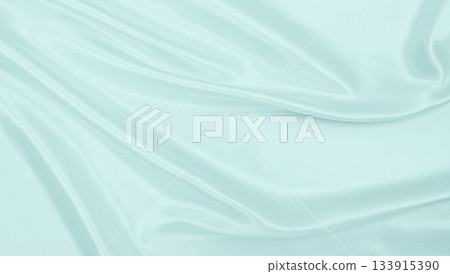 Smooth elegant blue silk or satin luxury cloth texture as abstract background. Luxurious background design 133915390