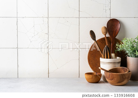 Kitchen utensils background 133916608