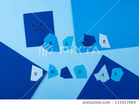 Blue monday concept, post-holiday blues 133917069