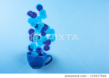 Blue monday concept, post-holiday blues 133917088